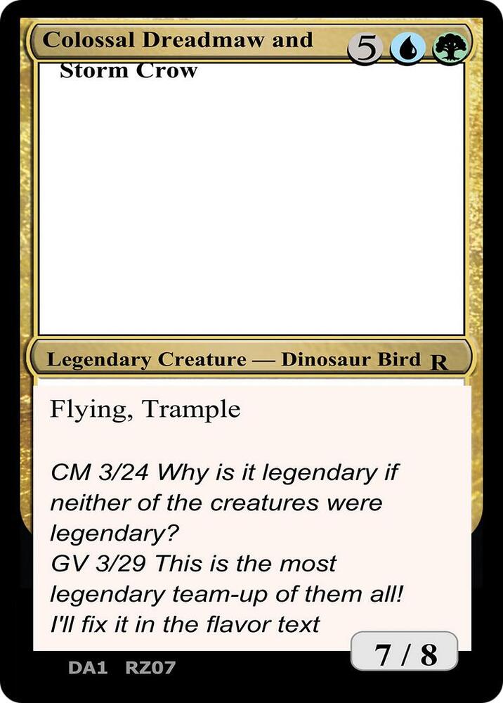 Colossal Dreadmaw and Storm Crow  (Un-Known Event Playtest Cards)  | Good Games Adelaide SA