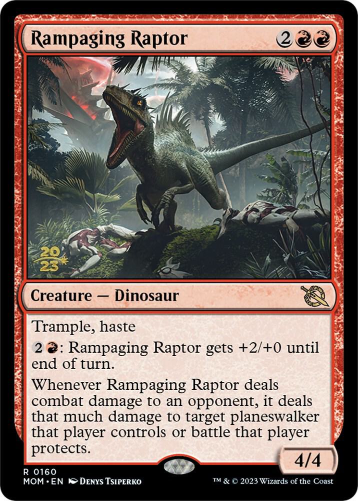 Rampaging Raptor 160 (Prerelease Cards)  - Foil | Good Games Adelaide SA