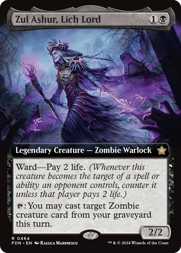 Zul Ashur, Lich Lord (Extended Art) [Foundations] | Good Games Adelaide SA