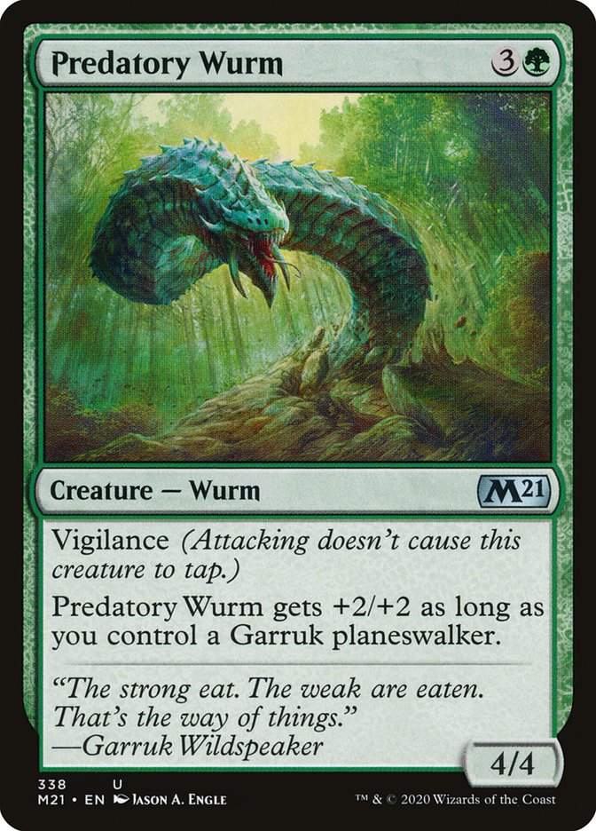 Predatory Wurm 338 (Core Set 2021)  | Good Games Adelaide SA