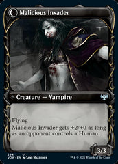 Innocent Traveler // Malicious Invader (Showcase Fang Frame) [Innistrad: Crimson Vow] | Good Games Adelaide SA