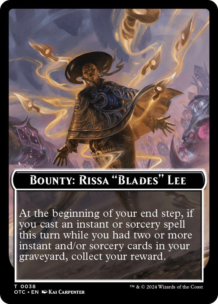Bounty Rissa Blades Lee Bounty Rules Double Sided Token 38 (Commander: Outlaws of Thunder Junction)  | Good Games Adelaide SA