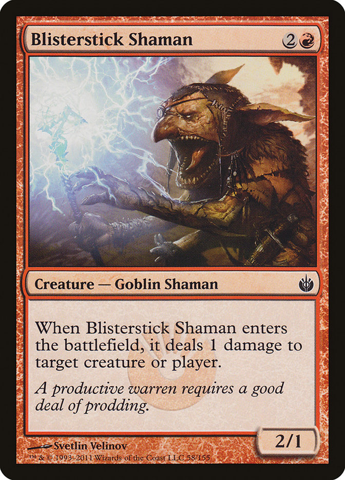 Blisterstick Shaman 58 (Mirrodin Besieged)  | Good Games Adelaide SA