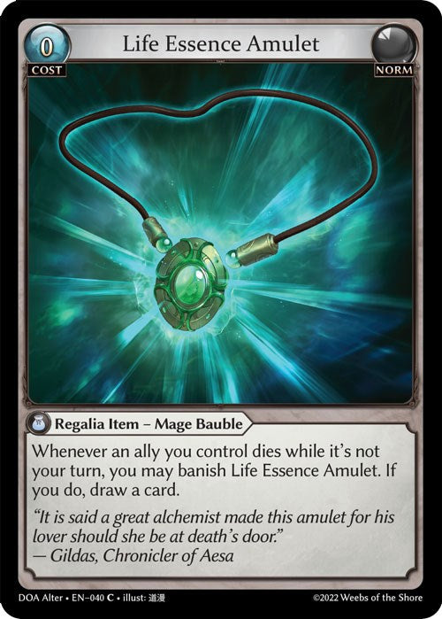 Life Essence Amulet (040) [Dawn of Ashes: Alter Edition] | Good Games Adelaide SA