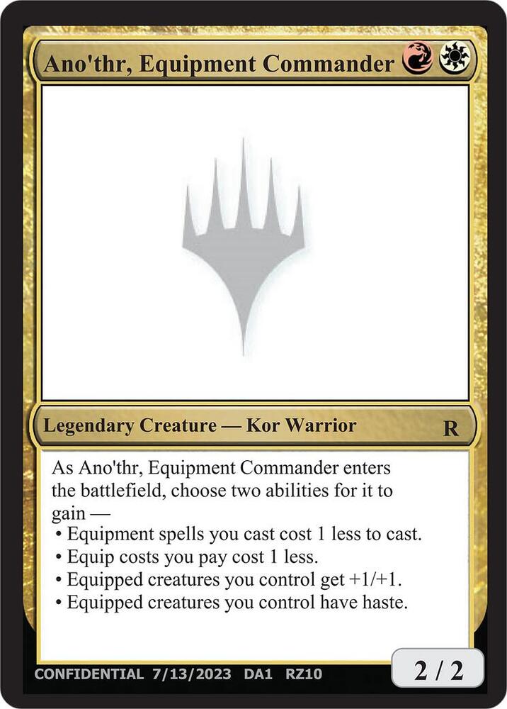Anothr Equipment Commander  (Un-Known Event Playtest Cards)  | Good Games Adelaide SA