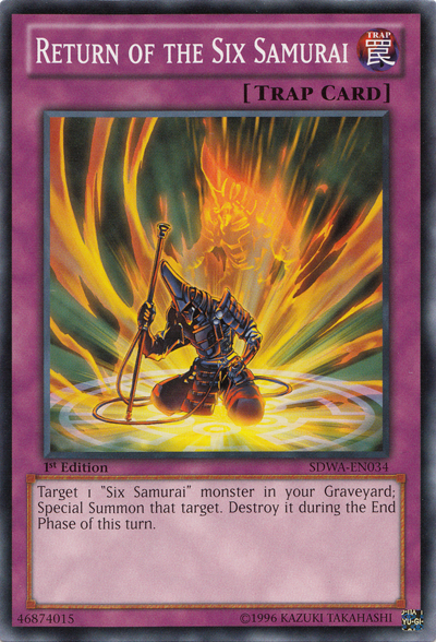 Return of the Six Samurai [SDWA-EN034] Common | Good Games Adelaide SA