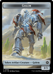 Treasure // Golem Double-Sided Token [Outlaws of Thunder Junction Tokens] | Good Games Adelaide SA