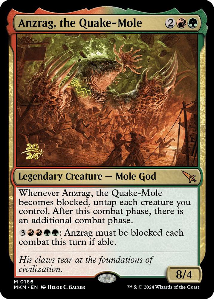 Anzrag the Quake Mole 186 (Prerelease Cards)  - Foil | Good Games Adelaide SA