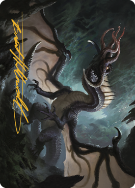 Brainstealer Dragon Art Card (Gold-Stamped Signature) [Commander Legends: Battle for Baldur's Gate Art Series] | Good Games Adelaide SA