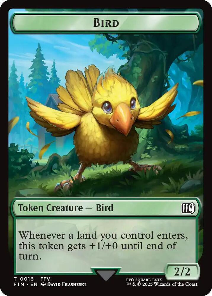 Bird 0016 Wizard 0014 Double Sided Token 16 // 14 (FINAL FANTASY)  - Foil | Good Games Adelaide SA