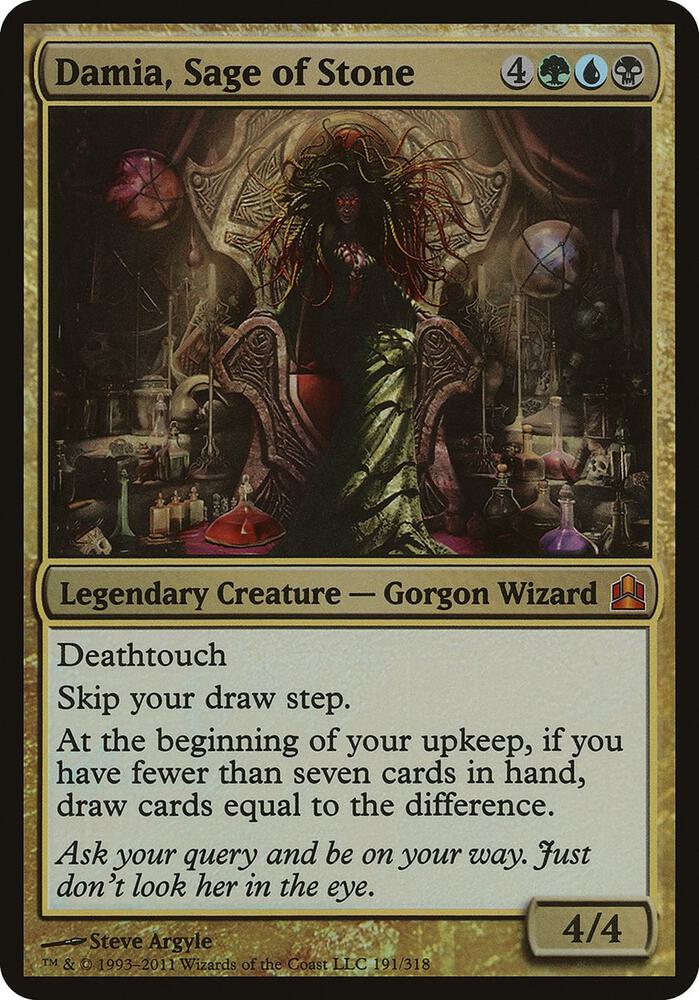 Damia Sage of Stone Commander 191 (Oversize Cards)  - Foil | Good Games Adelaide SA