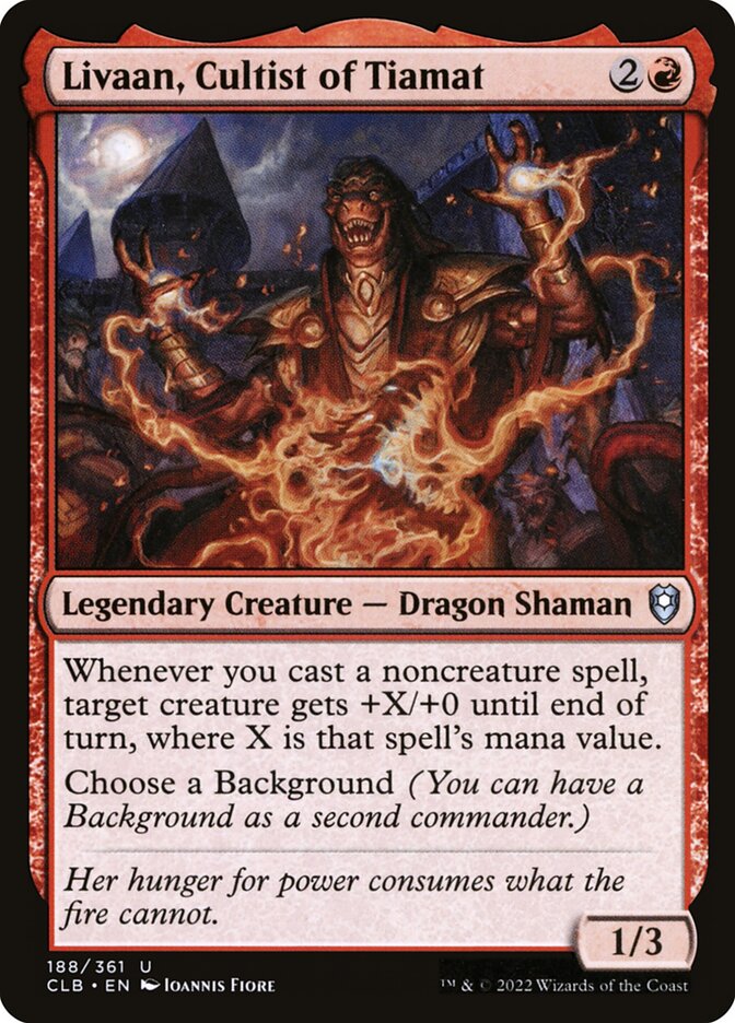 Livaan, Cultist of Tiamat 188 (Commander Legends: Battle for Baldur's Gate)  - Foil | Good Games Adelaide SA