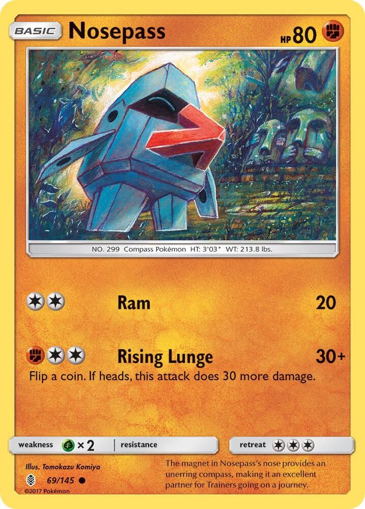 Nosepass 69/145 (SM - Guardians Rising)  | Good Games Adelaide SA