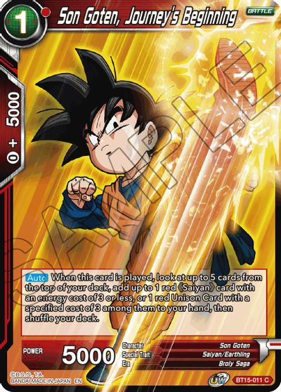 Son Goten, Journey's Beginning [BT15-011] | Good Games Adelaide SA