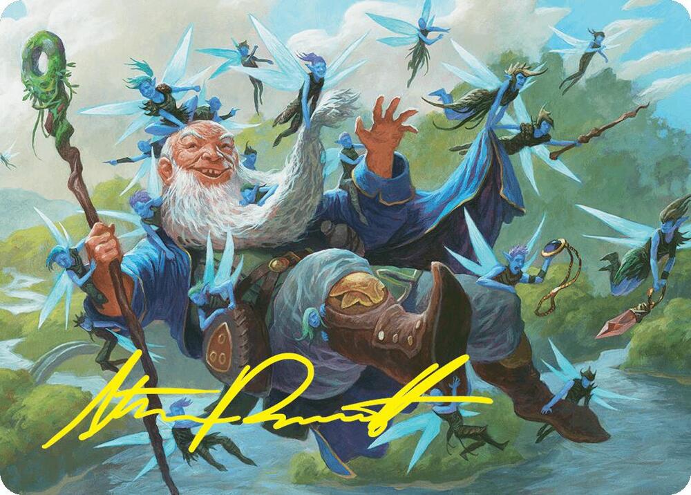 Mischievous Mystic Art Card 7 54 Gold Stamped Signature 7 (Art Series: Foundations)  | Good Games Adelaide SA