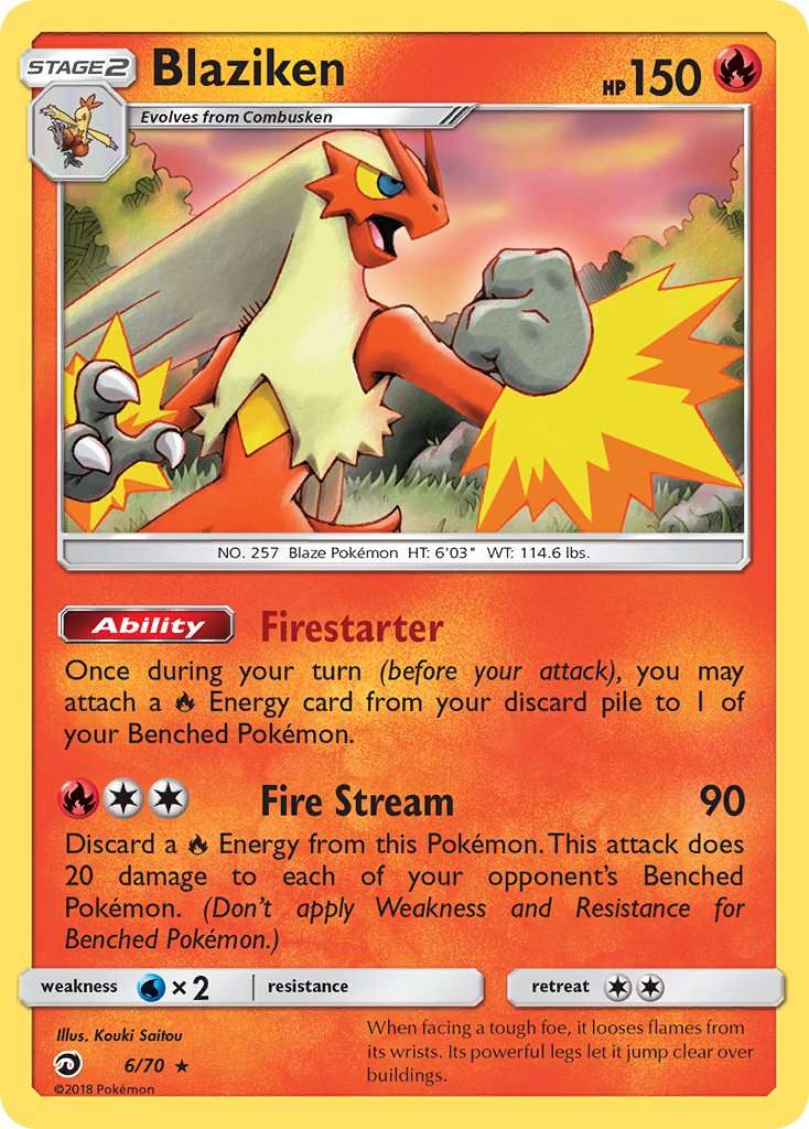 Blaziken (6/70) (Theme Deck Exclusive) [Sun & Moon: Dragon Majesty] | Good Games Adelaide SA