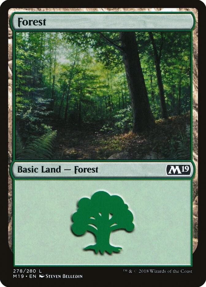 Forest 278 (Core Set 2019)  - Foil | Good Games Adelaide SA