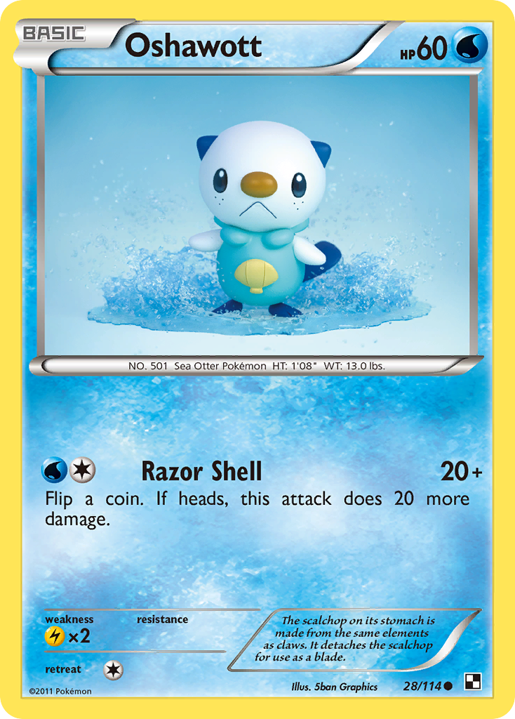 Oshawott (28/114) [Black & White: Base Set] | Good Games Adelaide SA