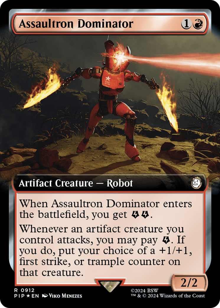 Assaultron Dominator (Extended Art) (Surge Foil) [Fallout] | Good Games Adelaide SA