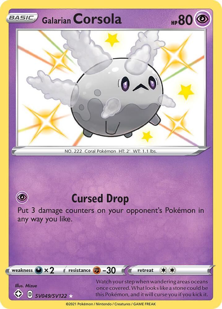 Galarian Corsola SV049/SV122 (Shining Fates: Shiny Vault)  - Holofoil | Good Games Adelaide SA