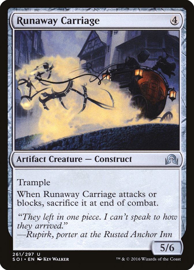 Runaway Carriage 261 (Shadows over Innistrad)  - Foil | Good Games Adelaide SA