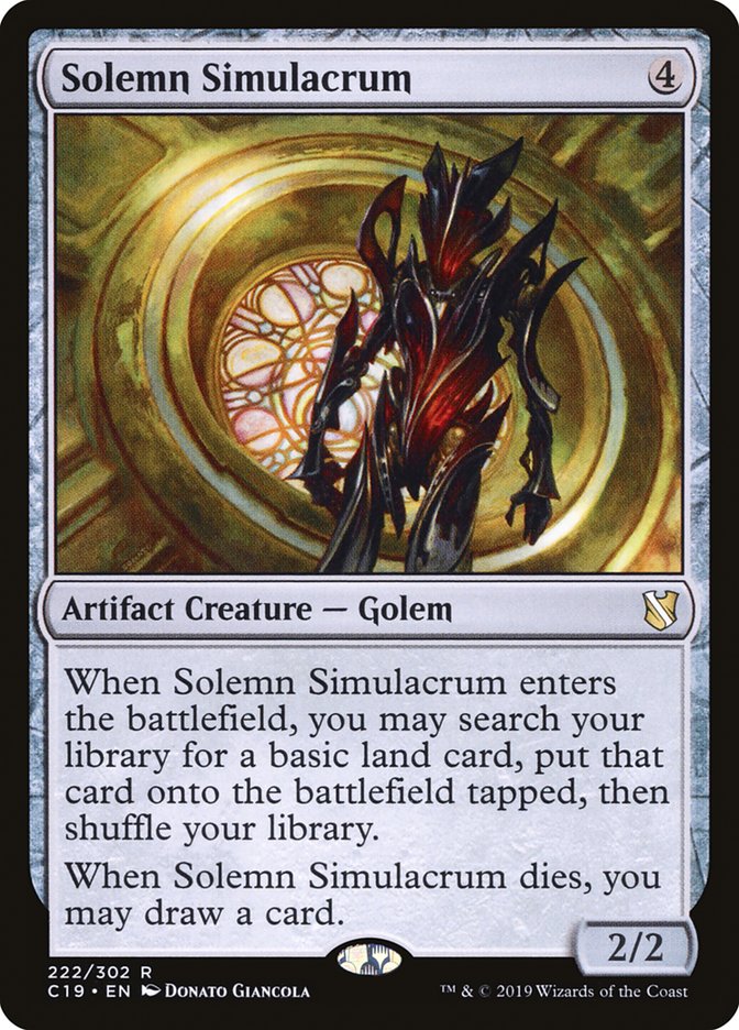 Solemn Simulacrum [Commander 2019] | Good Games Adelaide SA