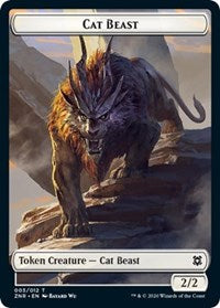 Cat Beast // Insect Double-sided Token [Zendikar Rising Tokens] | Good Games Adelaide SA