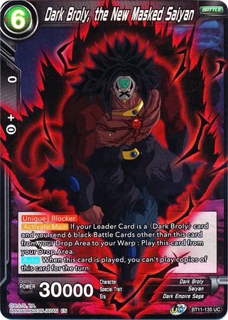 Dark Broly, the New Masked Saiyan [BT11-135] | Good Games Adelaide SA