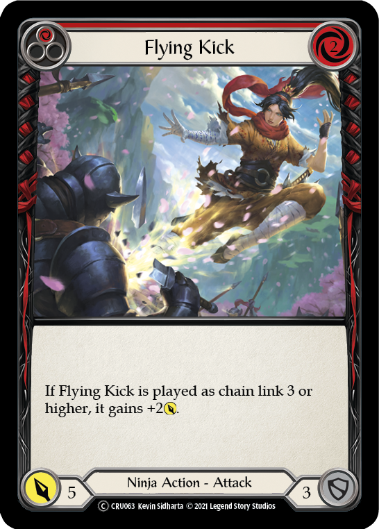 Flying Kick (Red) [U-CRU063-RF] Unlimited Rainbow Foil | Good Games Adelaide SA