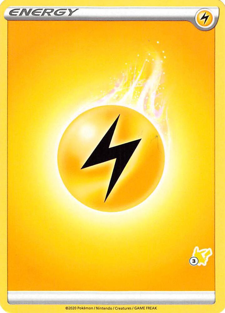 Lightning Energy 3 Pikachu Stamped  (Battle Academy 2022)  | Good Games Adelaide SA