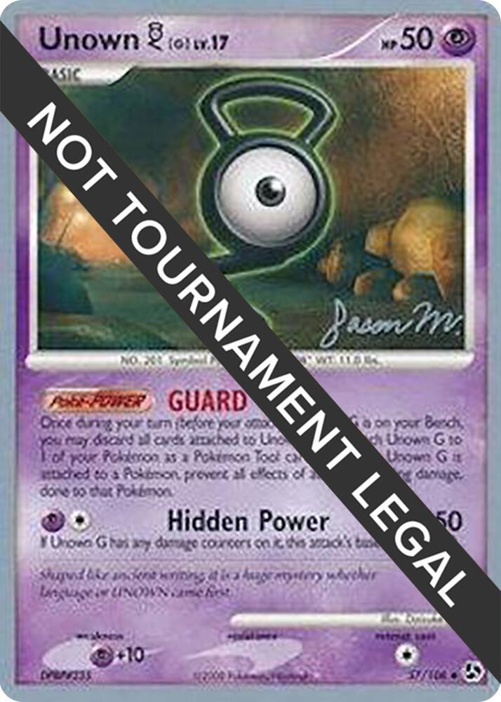 Unown G 2009 Jason Martinez 57/106 (World Championship Decks)  | Good Games Adelaide SA