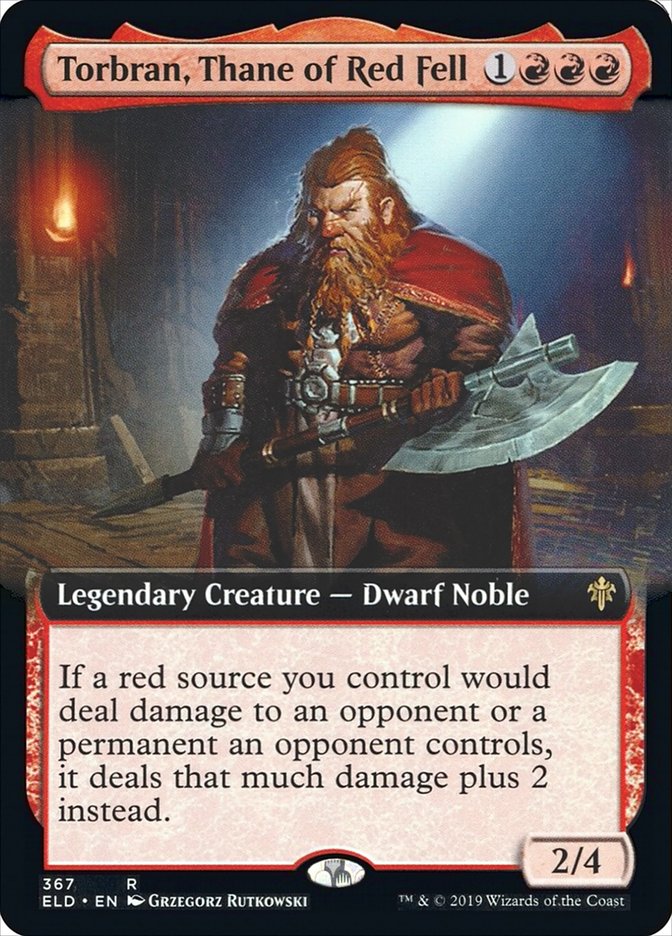Torbran, Thane of Red Fell (Extended Art) [Throne of Eldraine] | Good Games Adelaide SA