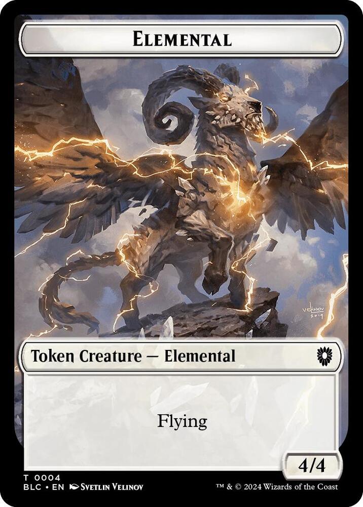 Elemental Shark Double Sided Token 4 // 16 (Commander: Bloomburrow)  | Good Games Adelaide SA