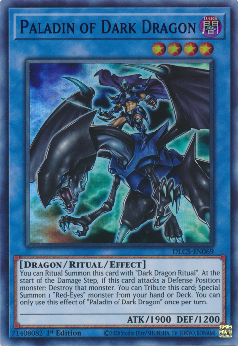 Paladin of Dark Dragon (Blue) [DLCS-EN069] Ultra Rare | Good Games Adelaide SA