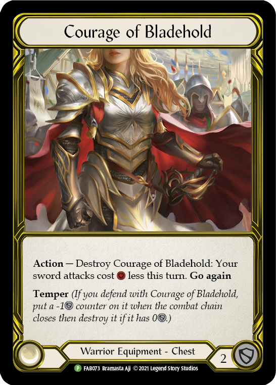 Courage of Bladehold (Golden) [FAB073] (Promo)  Cold Foil | Good Games Adelaide SA