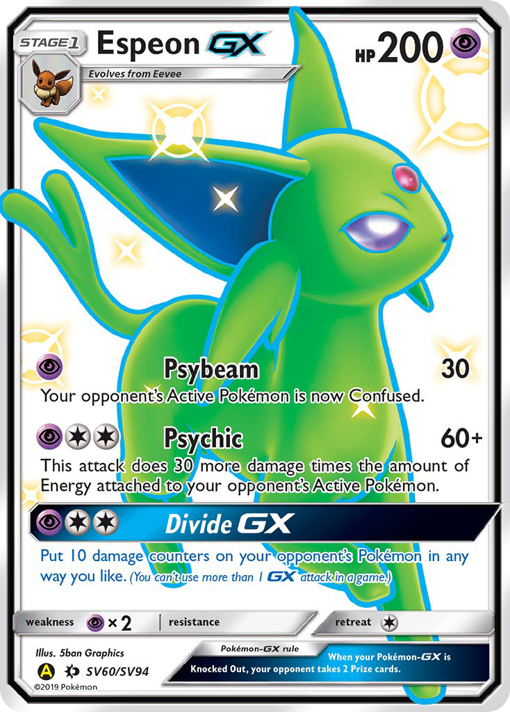Espeon GX (SV60/SV94) [Sun & Moon: Hidden Fates - Shiny Vault] | Good Games Adelaide SA