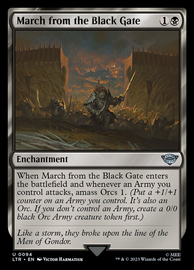 March from the Black Gate 94 (Universes Beyond: The Lord of the Rings: Tales of Middle-earth)  - Foil | Good Games Adelaide SA