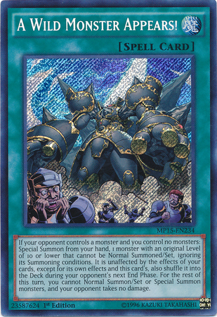A Wild Monster Appears! [MP15-EN234] Secret Rare | Good Games Adelaide SA