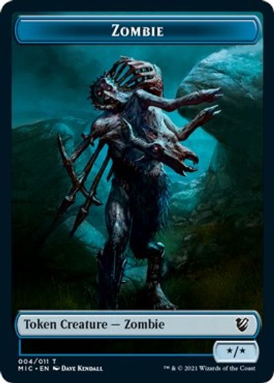 Zombie (005) // Zombie (004) Double-sided Token [Innistrad: Midnight Hunt Commander] | Good Games Adelaide SA