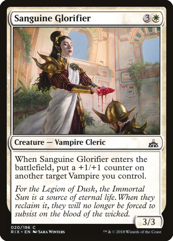 Sanguine Glorifier 20 (Rivals of Ixalan)  | Good Games Adelaide SA