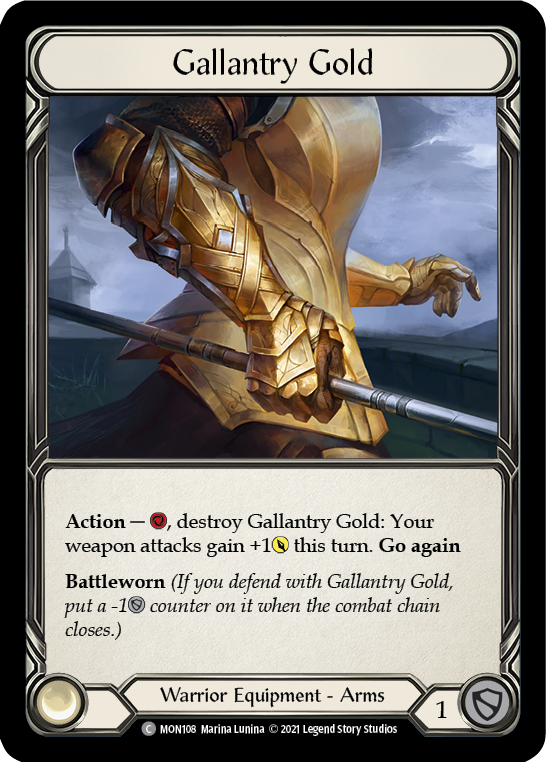 Gallantry Gold [MON108-CF] 1st Edition Cold Foil | Good Games Adelaide SA