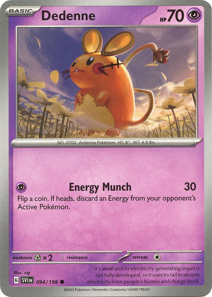 Dedenne 094/198 (SV01: Scarlet & Violet Base Set)  | Good Games Adelaide SA