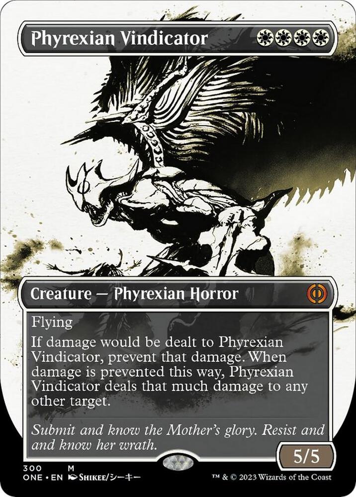 Phyrexian Vindicator 300 (Phyrexia: All Will Be One)  - Borderless Foil | Good Games Adelaide SA