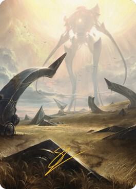Plains 47 Art Card Gold Stamped Signature 47 (Art Series: The Brothers' War)  | Good Games Adelaide SA
