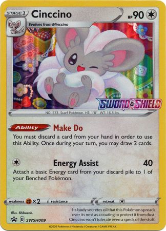 Cinccino (SWSH009) (Prerelease Promo) [Sword & Shield: Black Star Promos] | Good Games Adelaide SA