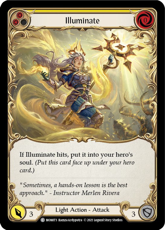 Illuminate (Yellow) [MON073-RF] 1st Edition Rainbow Foil | Good Games Adelaide SA