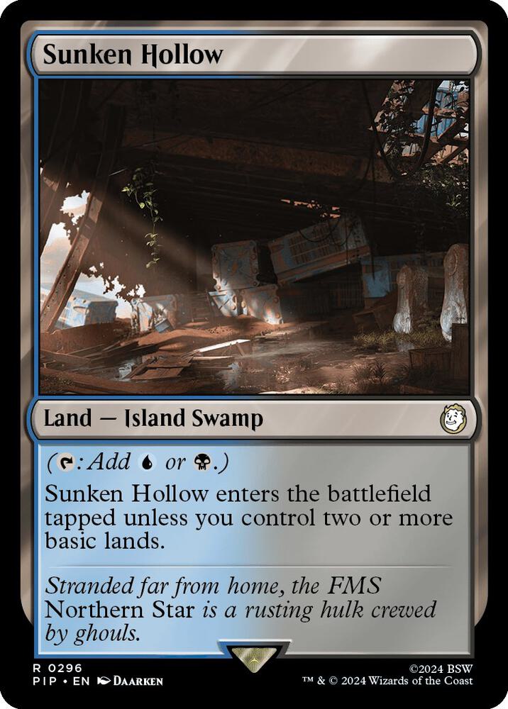 Sunken Hollow 296 (Universes Beyond: Fallout)  - Foil | Good Games Adelaide SA