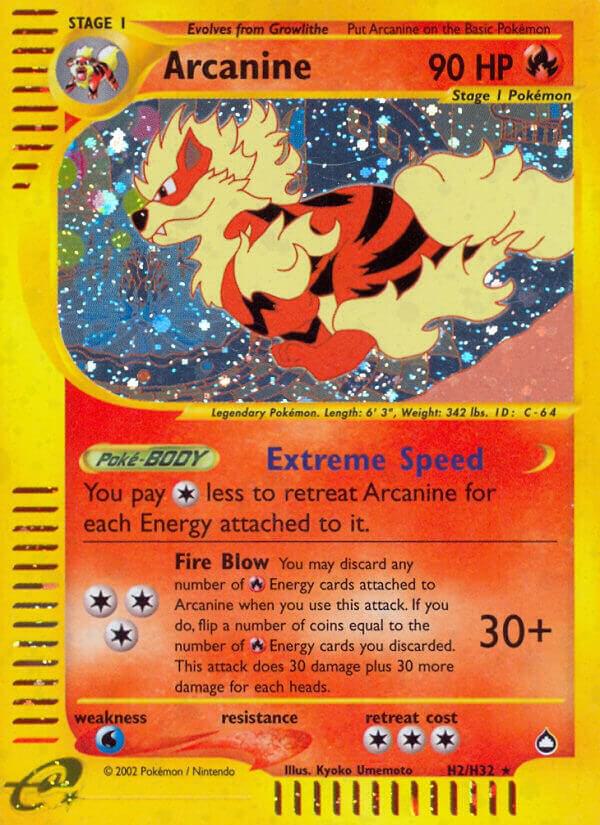 Arcanine H2 H02/H32 (Aquapolis)  - Holofoil | Good Games Adelaide SA