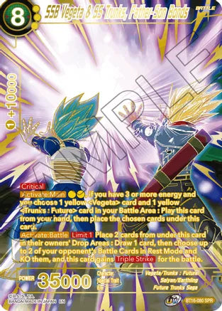 SSB Vegeta & SS Trunks, Father-Son Bonds (SPR) [BT16-080] | Good Games Adelaide SA