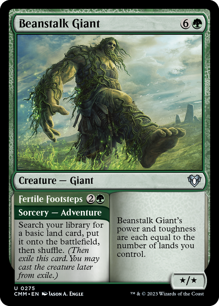 Beanstalk Giant // Fertile Footsteps [Commander Masters] | Good Games Adelaide SA